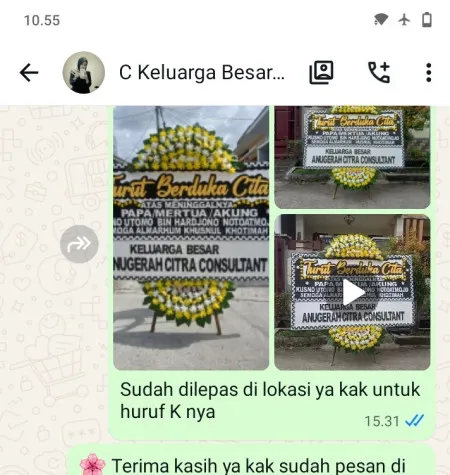 Pengiriman Papan Bunga Duka Dewi Bayan